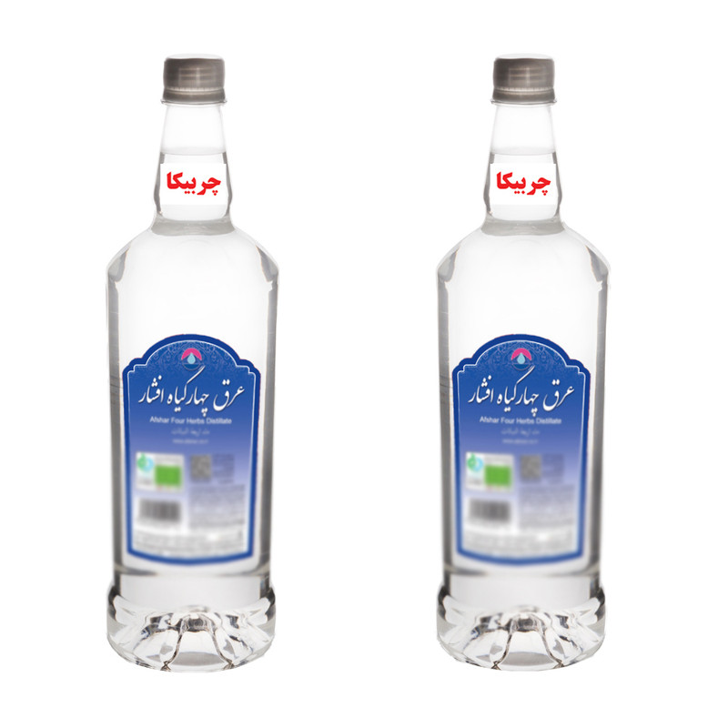 عرق چهارگیاه چربیکا 1 لیتری افشار - بسته 2 عددی - تصویر 2