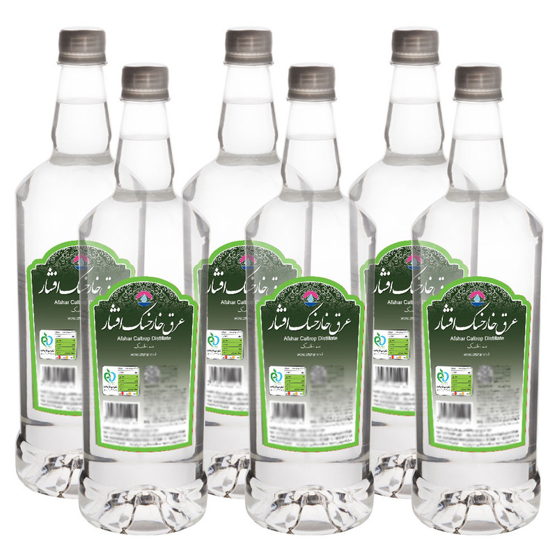 عرق خارخاسک 1 لیتری افشار - بسته 6 عددی
