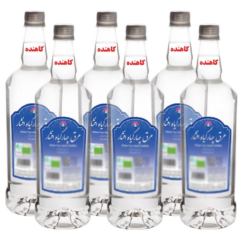 عرق چهار گیاه کاهنده 1 لیتری افشار - بسته 6 عددی - تصویر 2